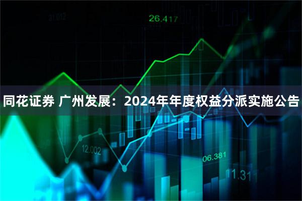 同花证券 广州发展：2024年年度权益分派实施公告