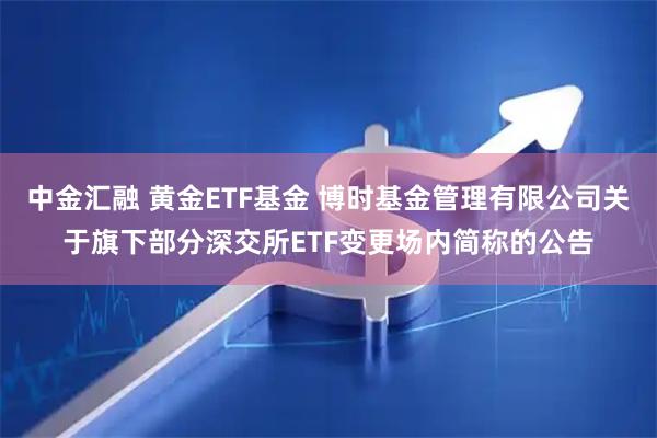 中金汇融 黄金ETF基金 博时基金管理有限公司关于旗下部分深交所ETF变更场内简称的公告