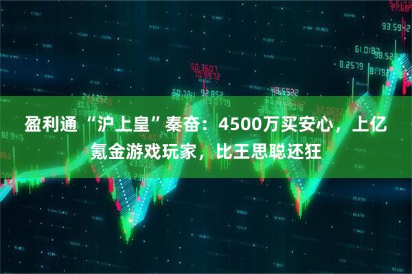 盈利通 “沪上皇”秦奋：4500万买安心，上亿氪金游戏玩家，比王思聪还狂